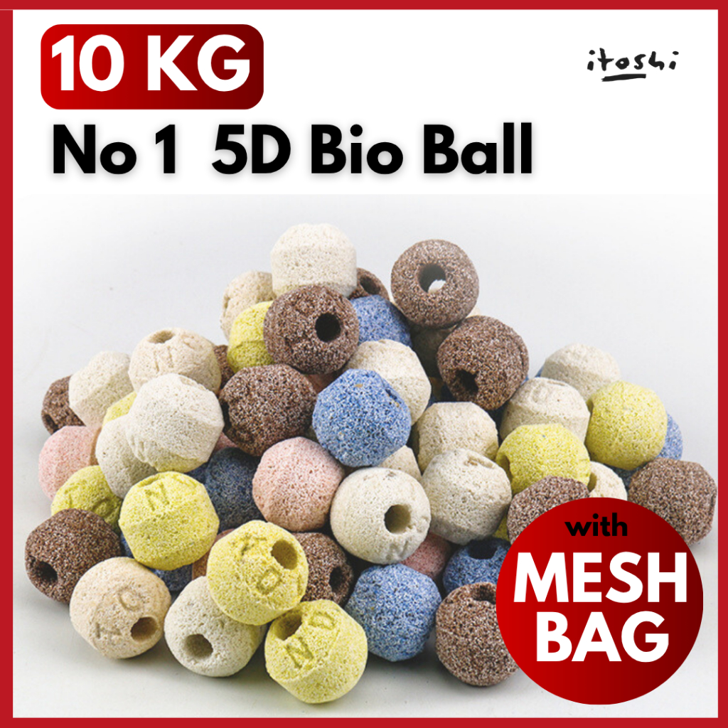 ITOSHI 10KG NO 1 5D Bio Ball Bacteria House Aquarium Bio Media