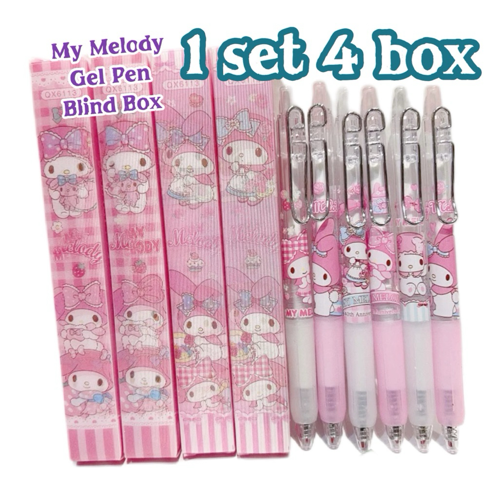 {P1008} My Melody 3D Blind Box Pen Melody Dynamic Nude Eye 3D My Melody Box Pen Press Gel Pen