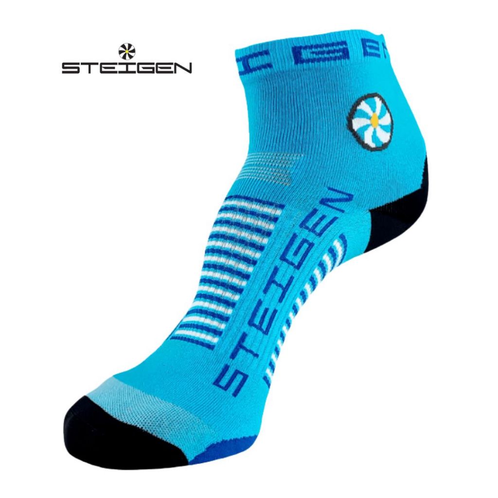 STEIGEN Breezy Blue Running Socks 1/4 ความยาว Steigen Running Socks Cycling Football Socks Sport Ath