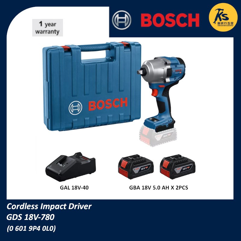 BOSCH 18V GDS 18V-780 ไดร์เวอร์กระแทกไร้สาย ( 0 601 9P4 0L0 )