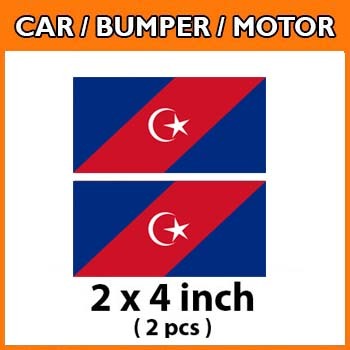 Johor District Flag Klang - สติ๊กเกอร์ติดรถ / สติ๊กเกอร์กันชน / สติ๊กเกอร์มอเตอร์