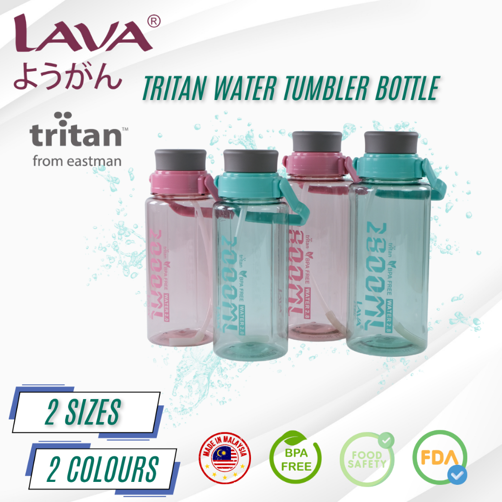 IRUMA x LAVA 2L & 2.8L TRITAN ขวดน้ําขนาดใหญ่พร้อมฟาง Botol Air Sukan BPA FREE Kapasiti 2L & 2.8L