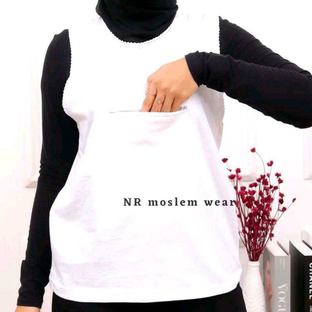 เสื้อยืดผู้หญิง Haji Perempuan Ber Pocket Zip (ผ้าฝ้าย 100% (S-3XL)