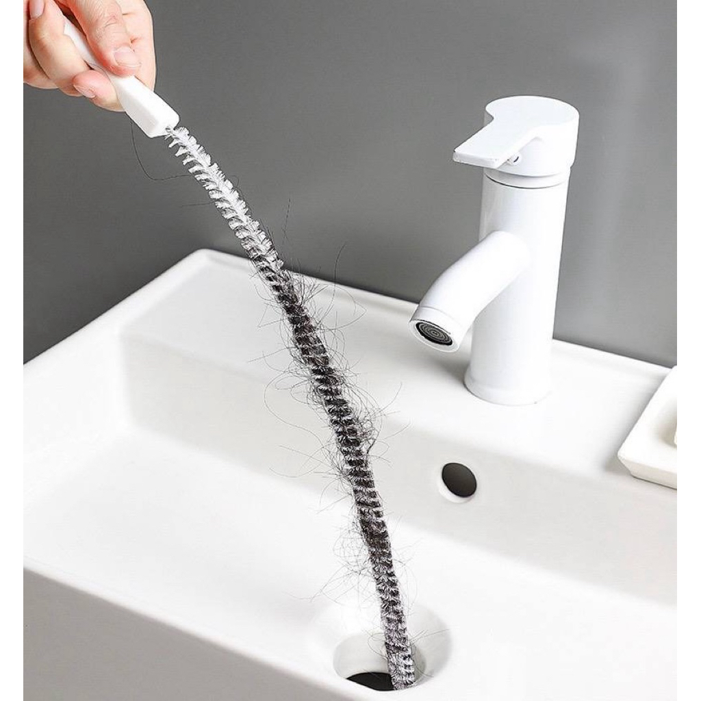 SUPER LONG PIPE DREDGING ANTI-CLOG DRIT CLEANER แปรงป้องกันการอุดตัน โถสุขภัณฑ์ PIPE CLEANER