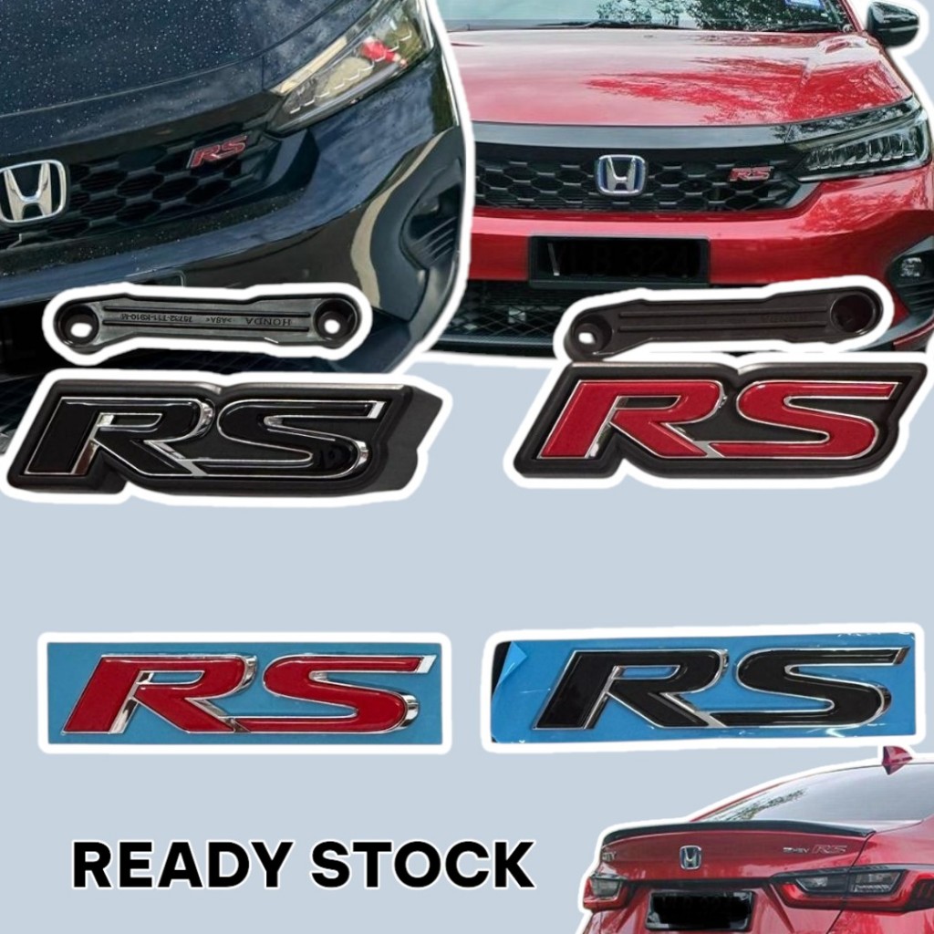 ตราสัญลักษณ์ RS honda city flrs ใหม่ facelift 2024 2024 GN2 RS กระจังหน้า ตราสัญลักษณ์ด้านหลัง ตะแกร