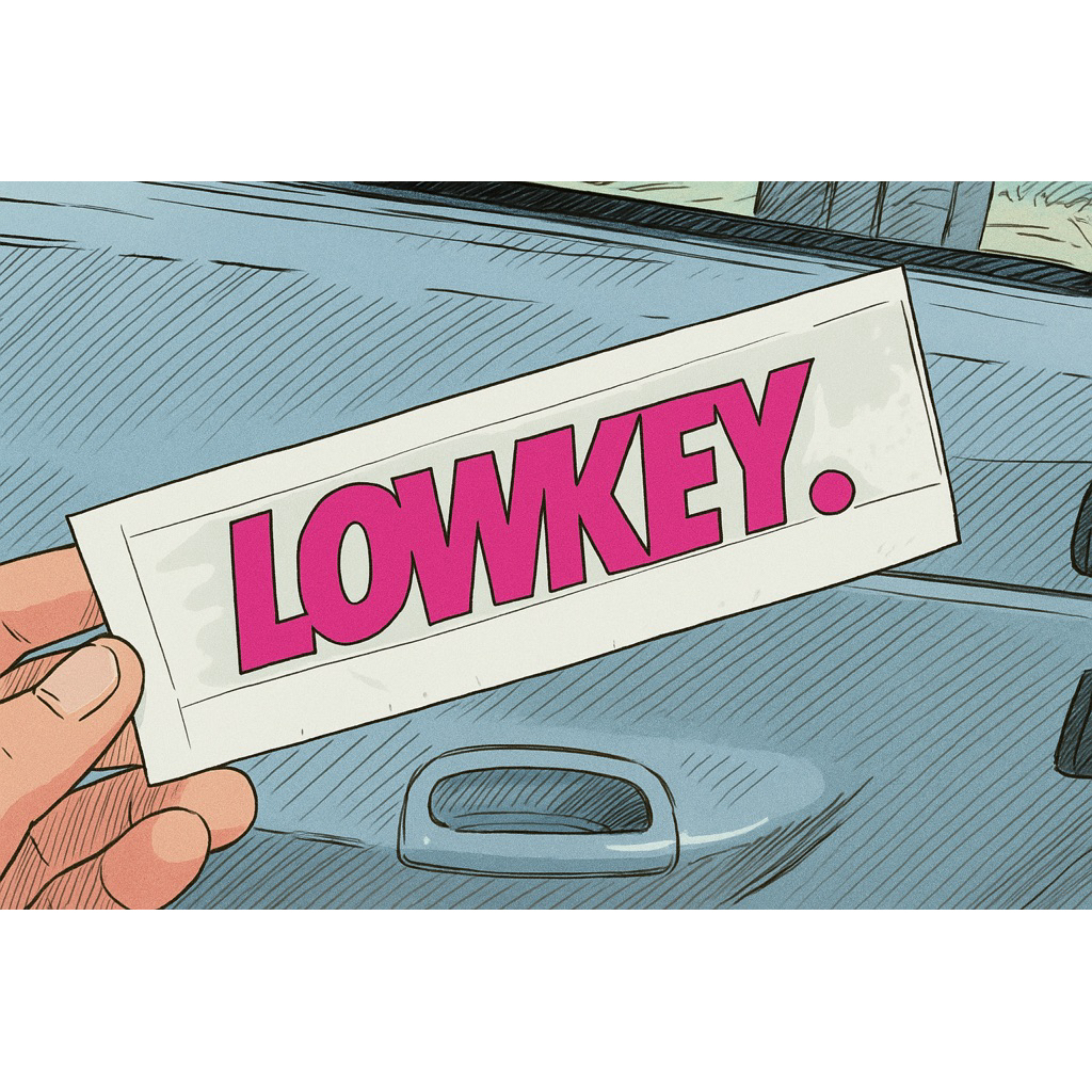 สติ๊กเกอร์มอเตอร์รถยนต์ Lowkey กันน้ํา