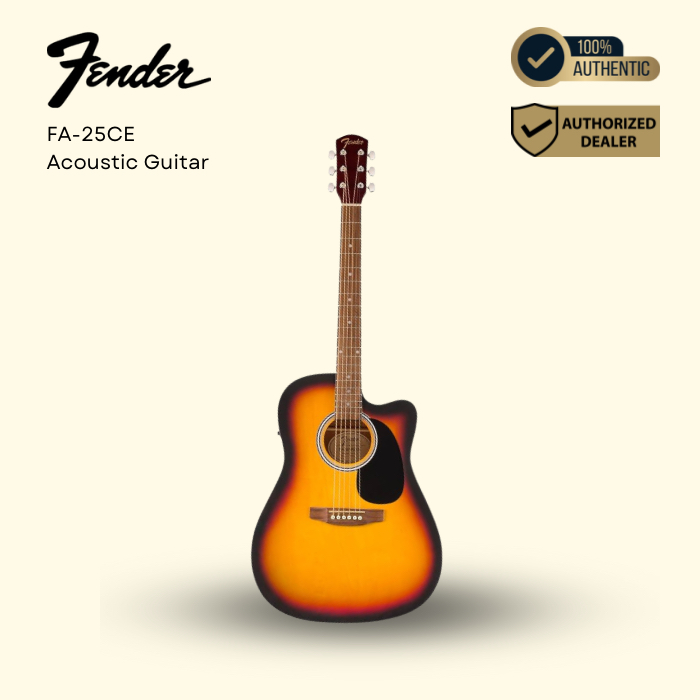 Fender FA-25CE กีต้าร์โปร่งที่น่ารังเกียจ - 3 สี Sunburst (FA25 / FA 25 CE)