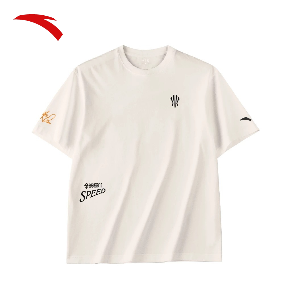 ANTA Men Kyrie Irving Short Sleeve Tee 1724D1103-1 -WHITE (Baju Kyrie)