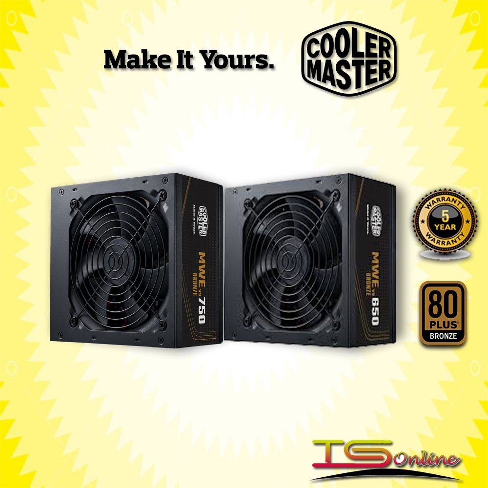 Cooler Master MWE Bronze 650W/750W - V3 80 PLUS BRONZE พาวเวอร์ซัพพลาย