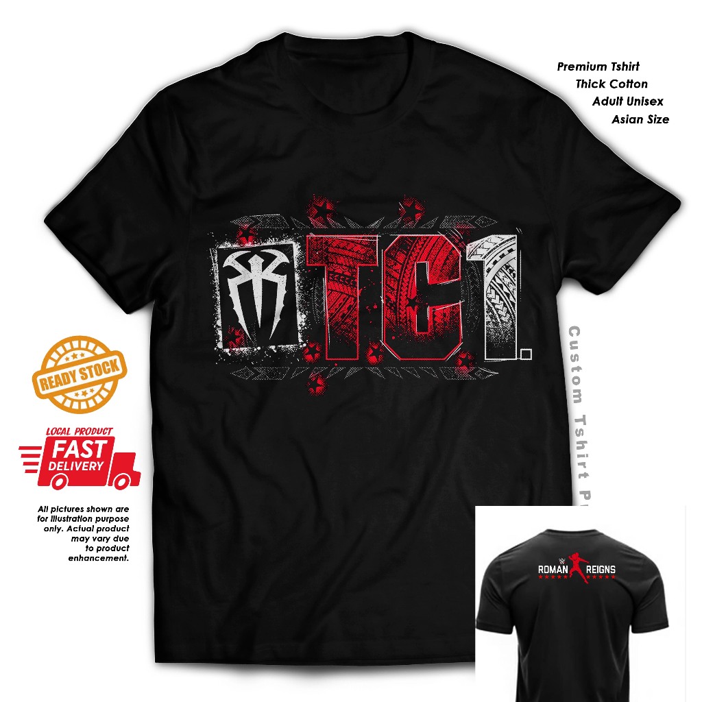 หัวหน้าชนเผ่าของคุณ OTC1 OTC Roman Reigns เสื้อยืดผ้าฝ้ายมวยปล้ํา WWE