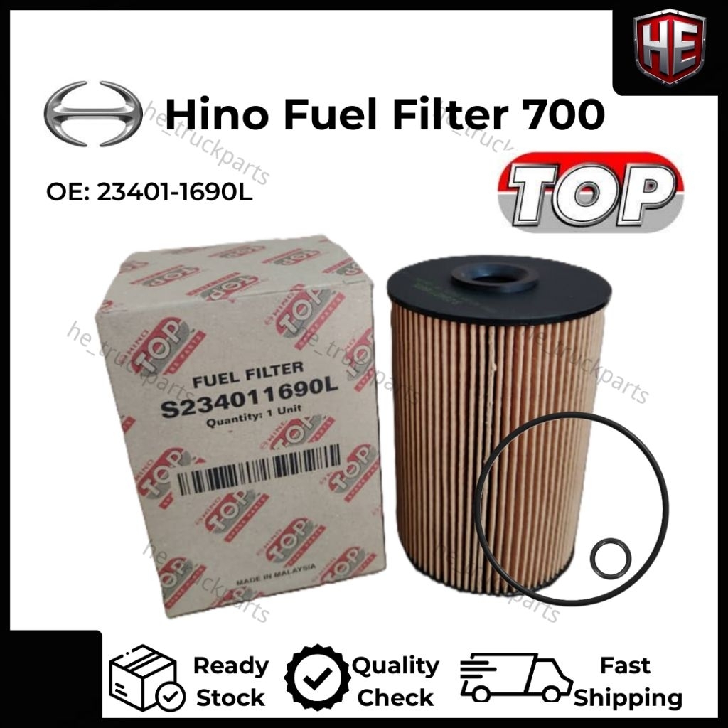 S3401-1690L Hino กรองน้ํามันเชื้อเพลิง 500 700 TOP