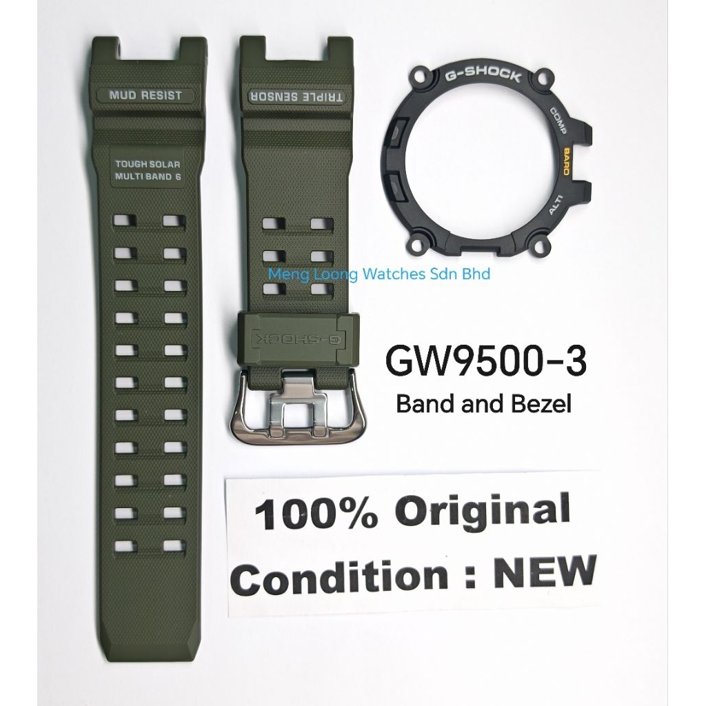 G-SHOCK GW9500 GW-9500 MUDMAN BAND และ BEZEL "bnb" TALI KEPALA ใหม่