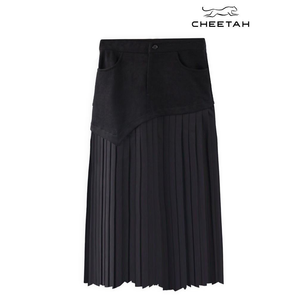 Cheetah Women Y2K Suede Women กระโปรงจีบ Perempuan - CL-12450