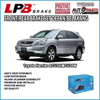 ผ้าเบรคหลัง Toyota Harrier ACU30 LPB Semi Metallic