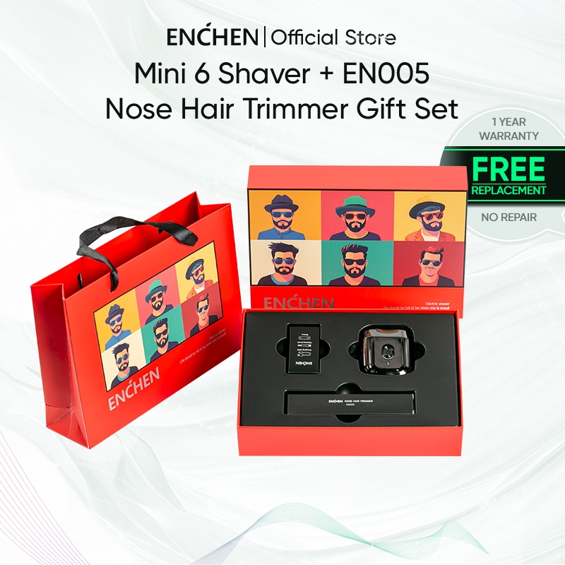 Enchen Mini 6/K8/MS003 เครื่องโกนหนวดไฟฟ้า EN005 ชุดกันขนจมูกพร้อมกล่อง