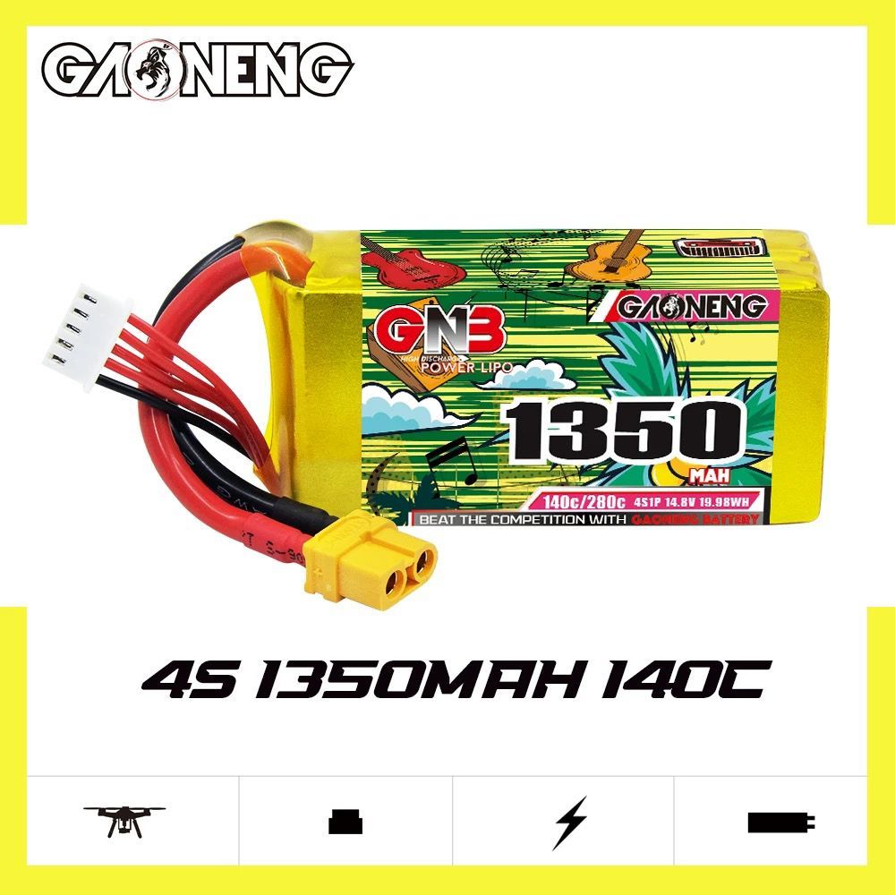 GNB13504S140A // Gaoneng GNB 4S 14.8V 1350mAh 140C XT60 LiPo Battery