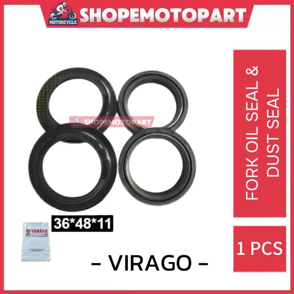 FORK ซีลน้ํามัน + ชุดซีลสุญญากาศ (2 FORK) - YAMAHA - VIRAGO XV 700 XV700 VX700
