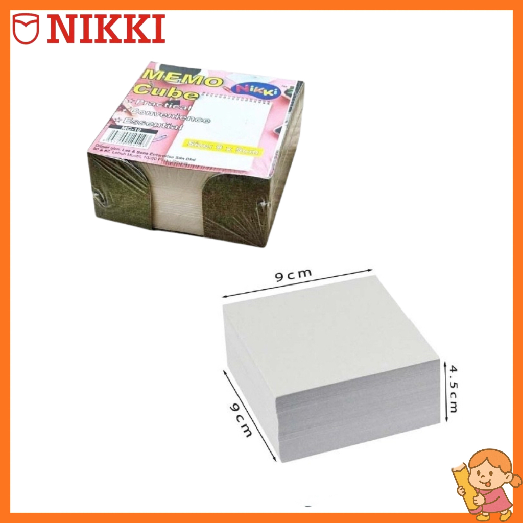 NIKKI WHITE Memo CUBE / Memo PAPER / NOTEPAD (MC-10)