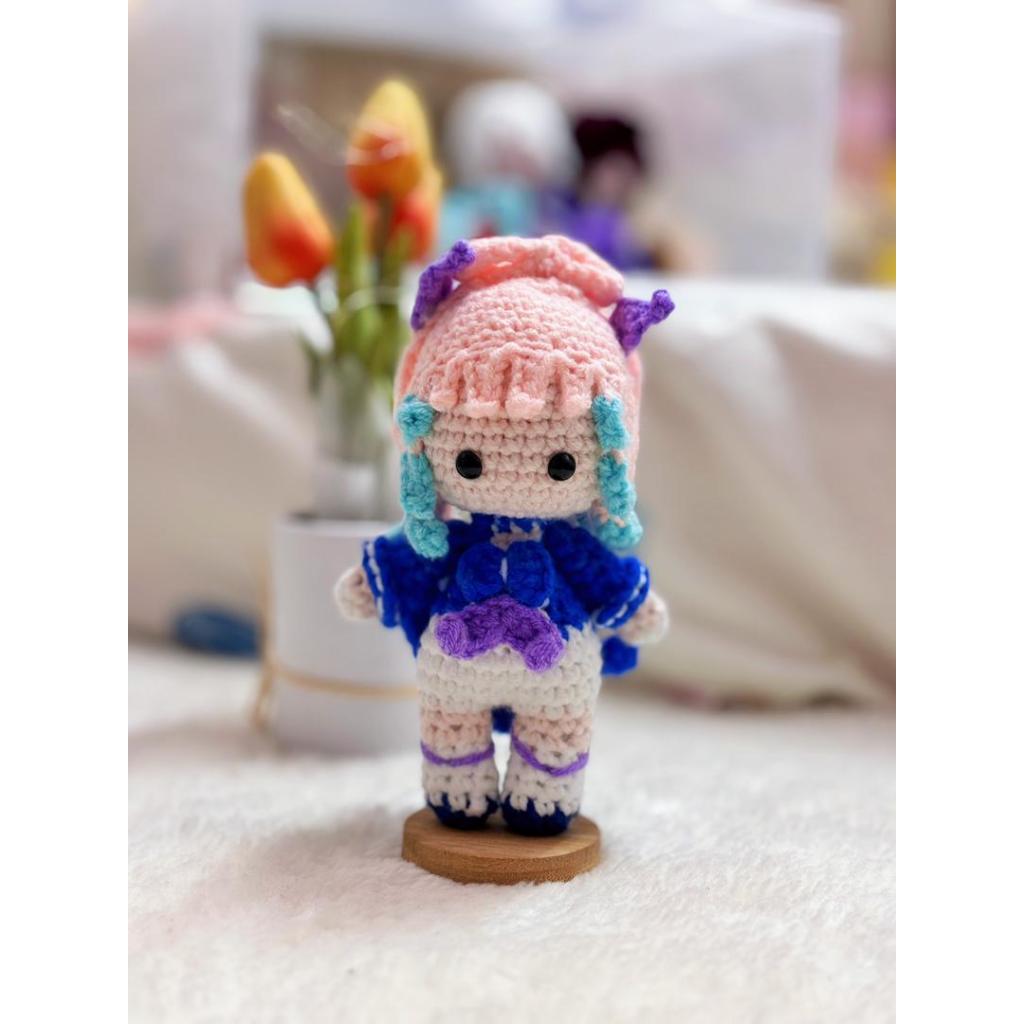 KOMOMI อะนิเมะ GENSHIN HSR เกมน่ารัก Handmade โครเชต์ Amigurumi patung ตุ๊กตาของเล่นปัจจุบัน