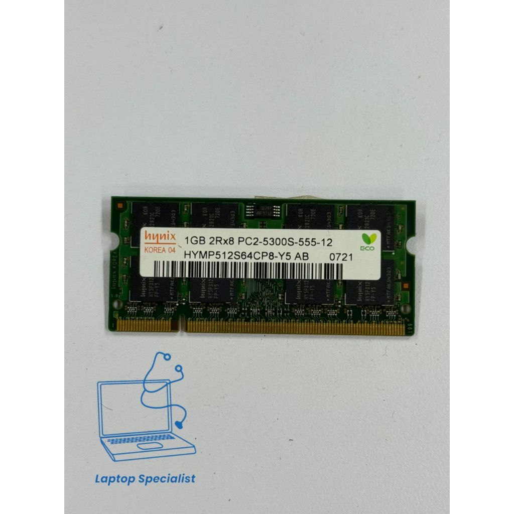 Hynix 1GB 2Rx8 PC2-5300S-555-12 HYMP512S64CP8-Y5 แล็ปท็อป RAM
