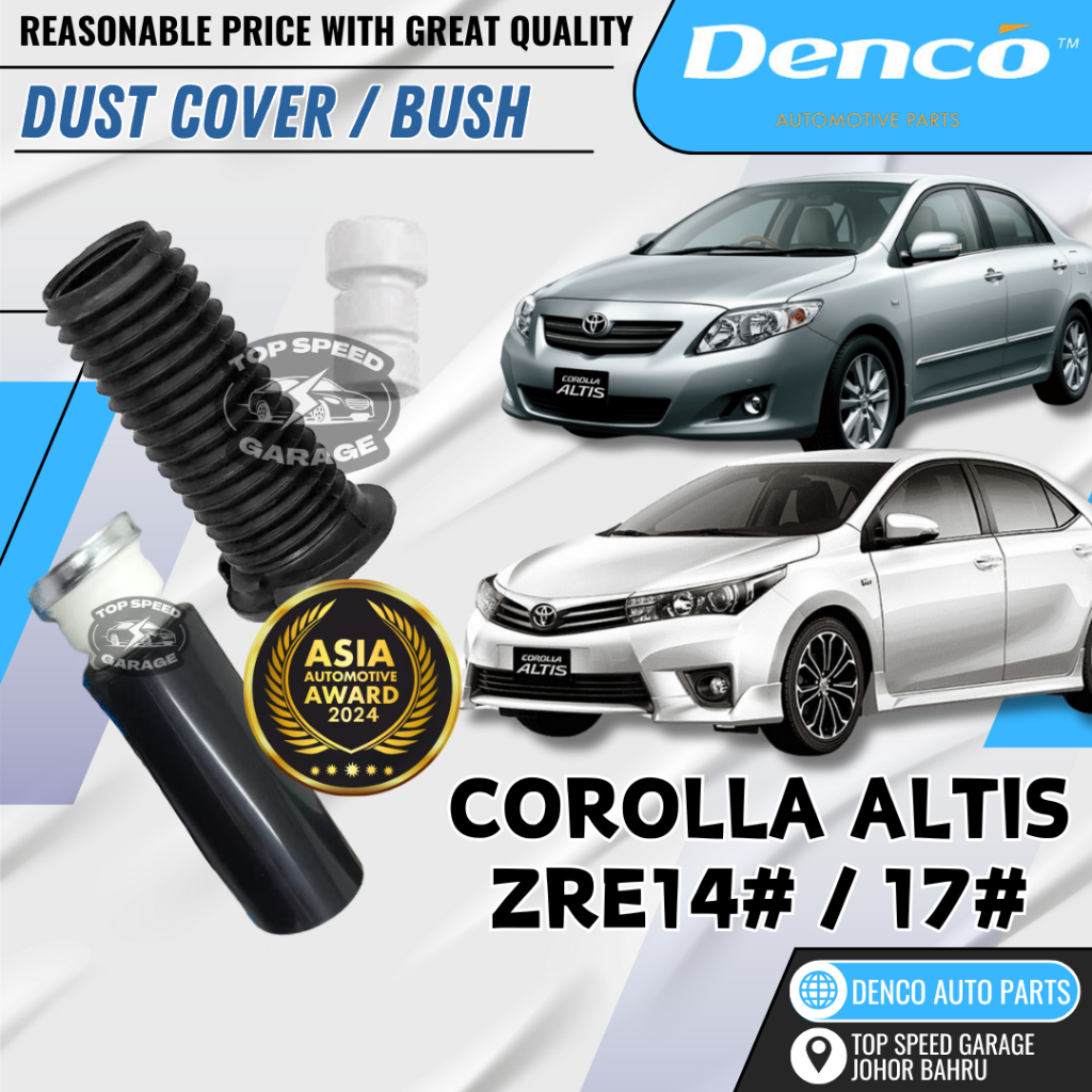 DENCO ฝาครอบกันฝุ่นโช้คอัพ Altis zre141 zre142 zre143 zre172 zre173 Damper Shaft Bush ชุดด้านหน้าด้า