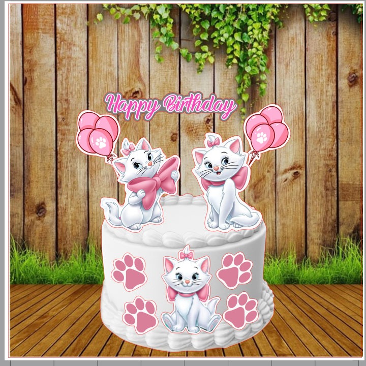 Cat Marie เค้ก Topper 003