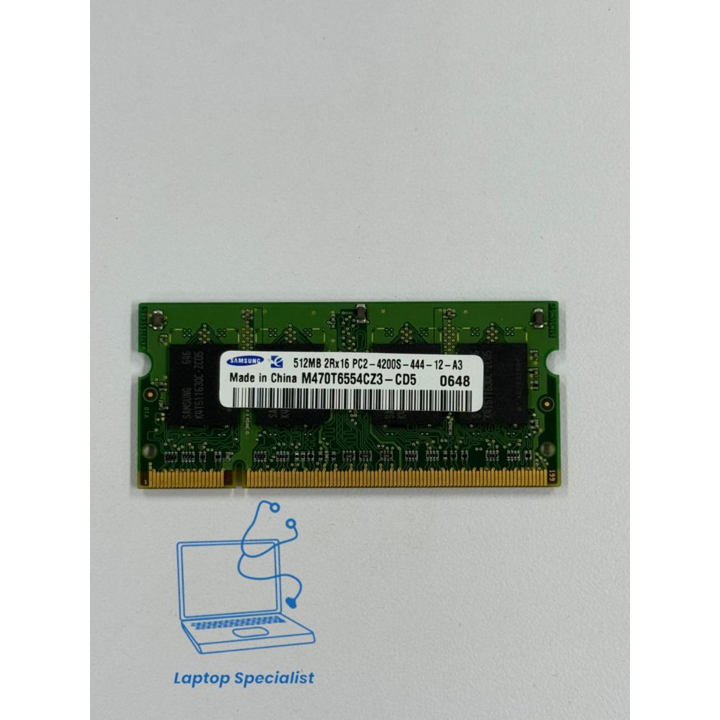 Samsung 512MB 2Rx16 PC2-4200S-444-12-A3 M470T6554CZ3-CD5 แล็ปท็อป RAM