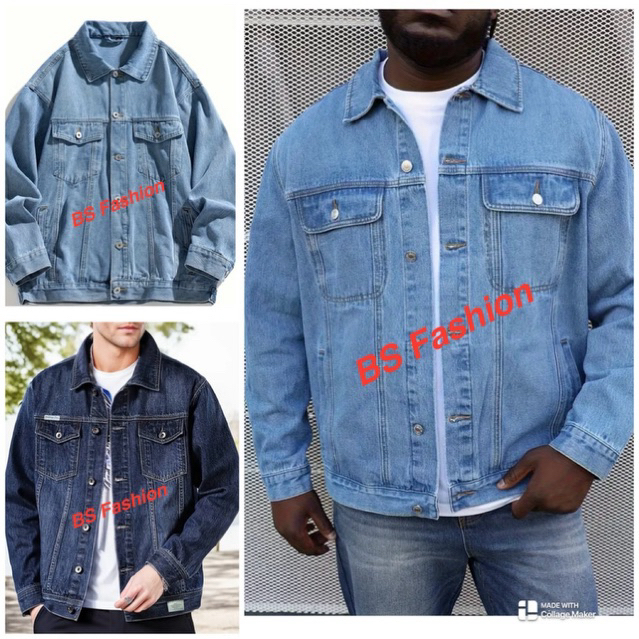 Mens Denim Jeket Big Size Jeket Lelaki Plus Size ราคาคุ้มค่า (XL-7XL)