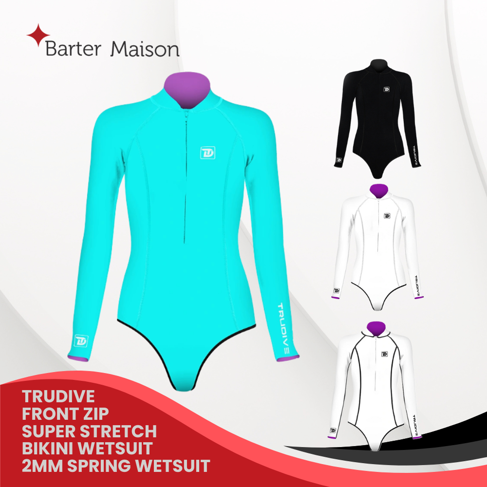 Trudive Front Zip SUPER STRETCH Bikini Wetsuit Spring Wetsuit 2mm