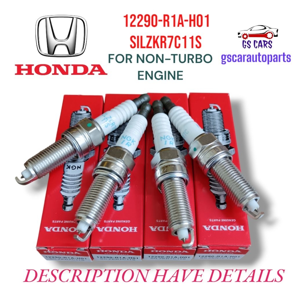 4pcs Honda NGK Iridium Spark Plugs HRV 1.8/Civic/Accord t2a 2.0/CRV toa tme 2.0 12290-R1A-H01 SILZKR