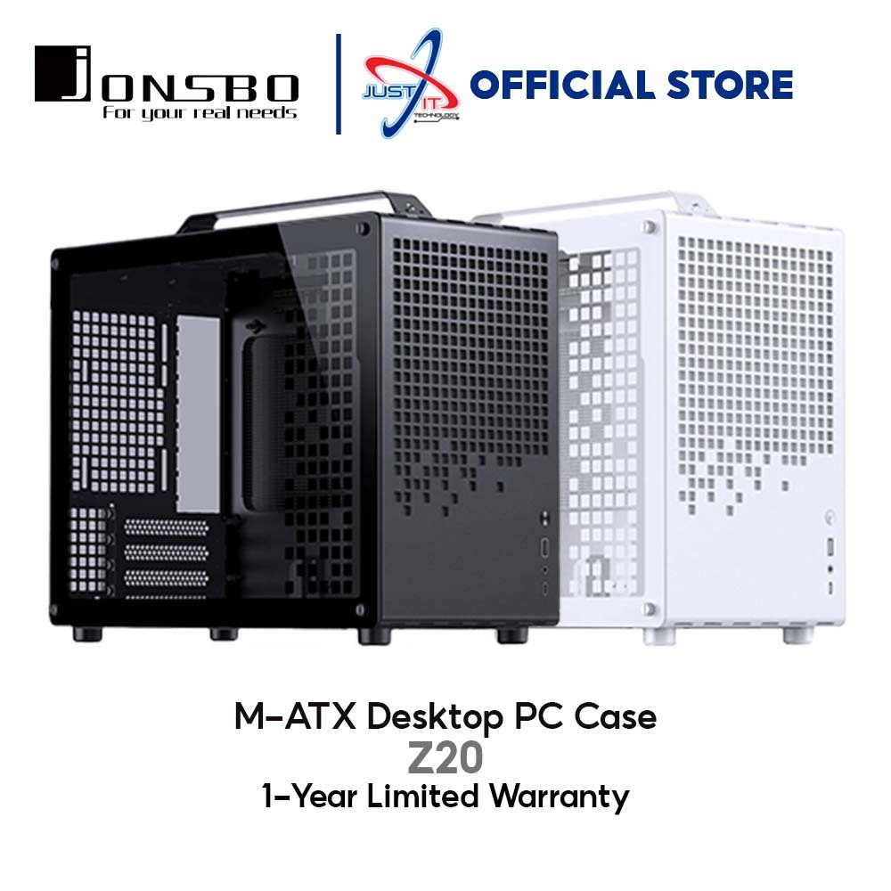 JONSBO Z20 M-ATX DESKTOP PC CASE / CASING - สีดํา / สีขาว