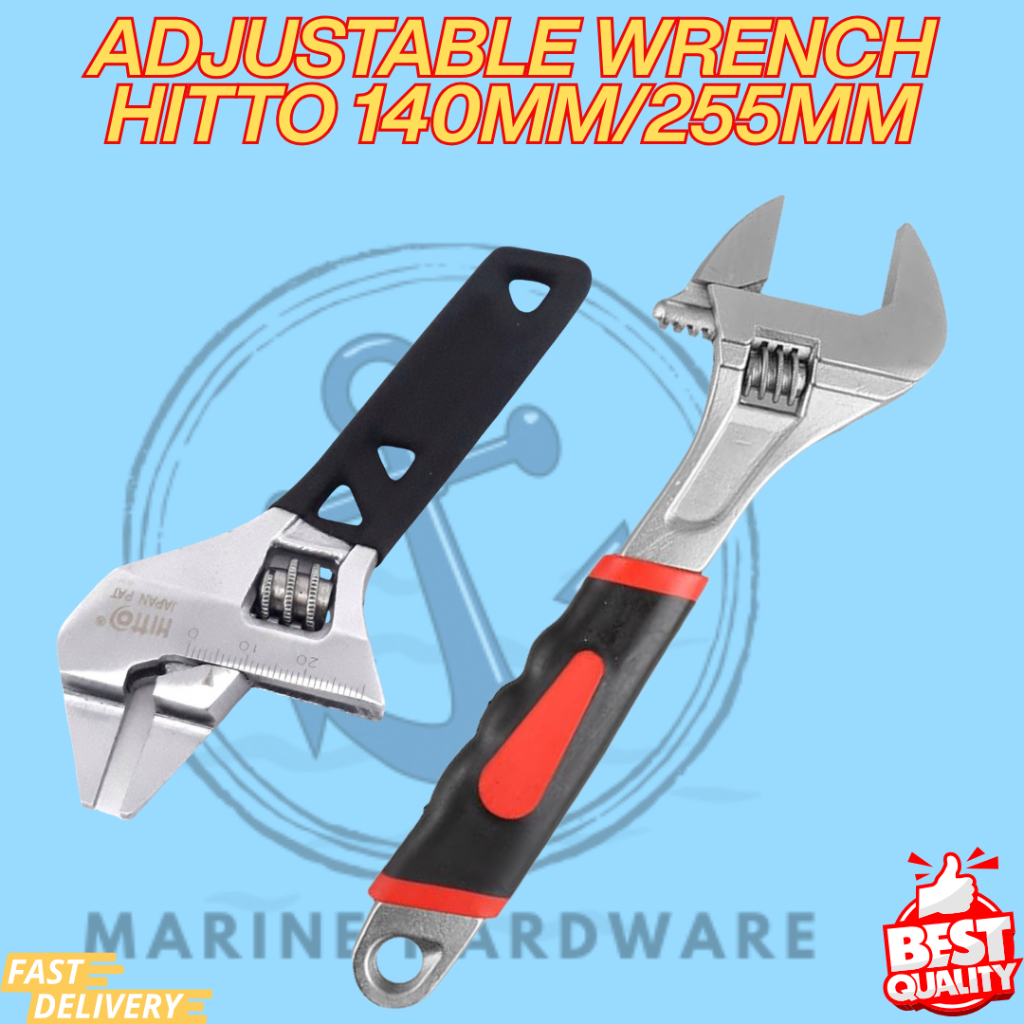 ADJUSTABLE WRENCH HITTO 140MM/255MM