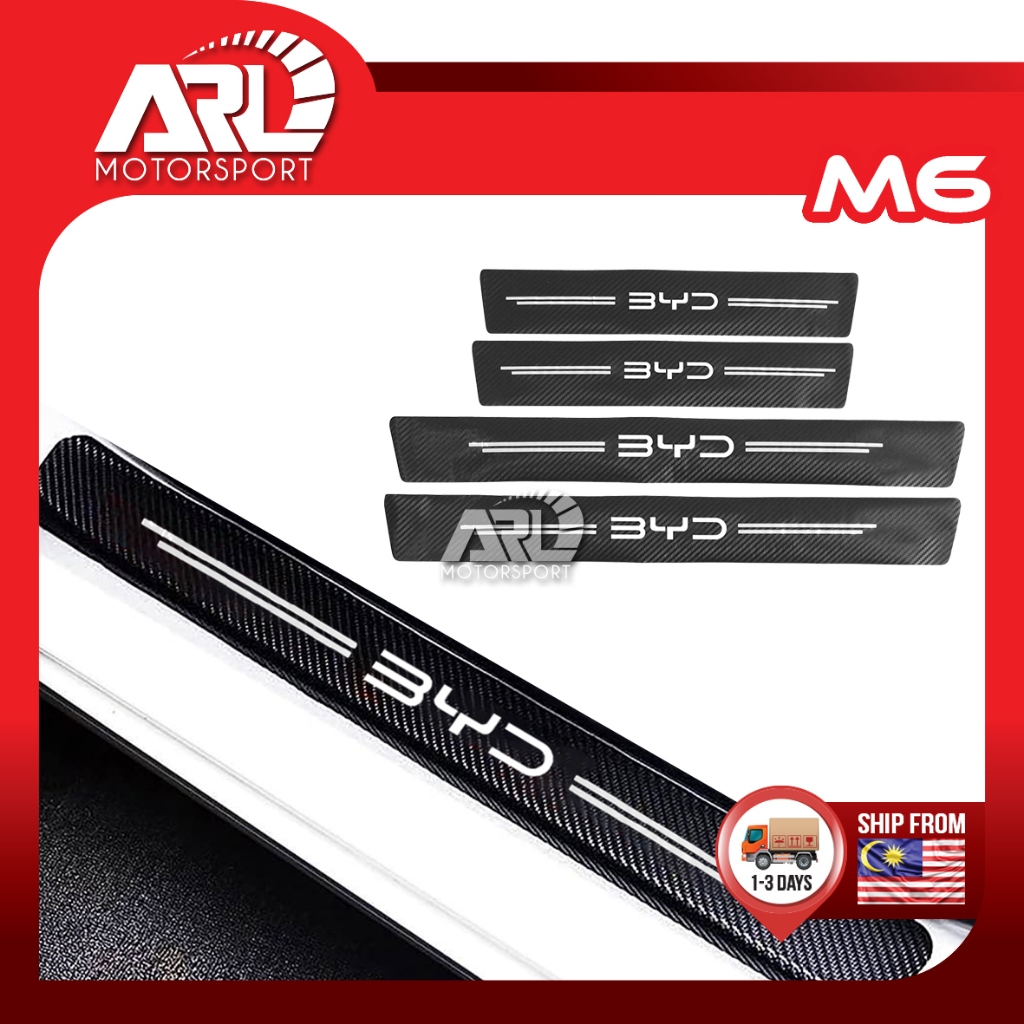 BYD M6 2025-2027 ขั้นตอนประตู Anti Scratch ด้านข้างประตู Sill Strip Protector สติกเกอร์ ARL Motorspo