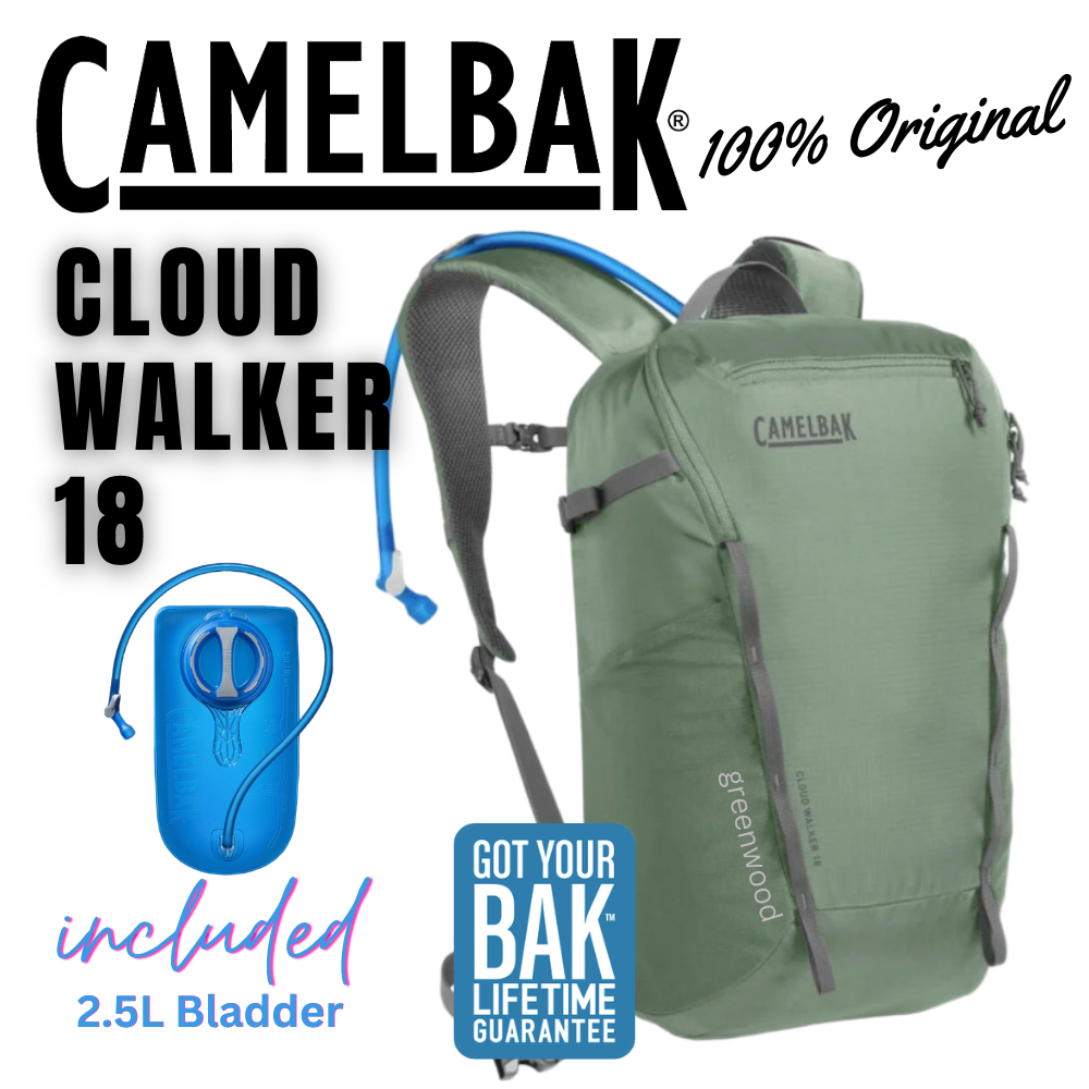 CAMELBAK Hydration Bag Cloud Walker 18 85oz (Repurpose Gold ) กระเป๋าเป้พร้อมอ่างเก็บน้ํา Crux 2.5L