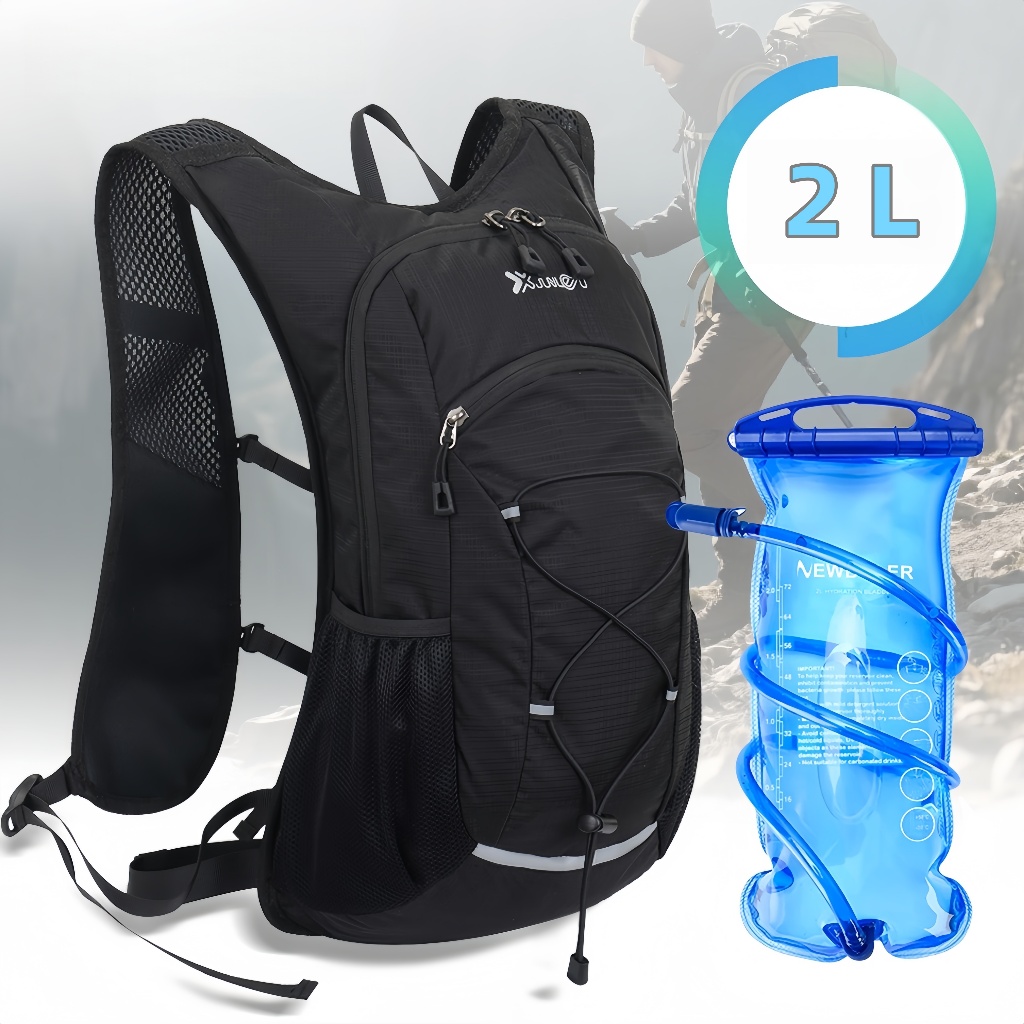 กระเป๋าเป้สะพายหลังเดินป่าพร้อม 2L Hydration กระเพาะปัสสาวะน้ําหนักเบา Packable เดินป่า Daypack สําห