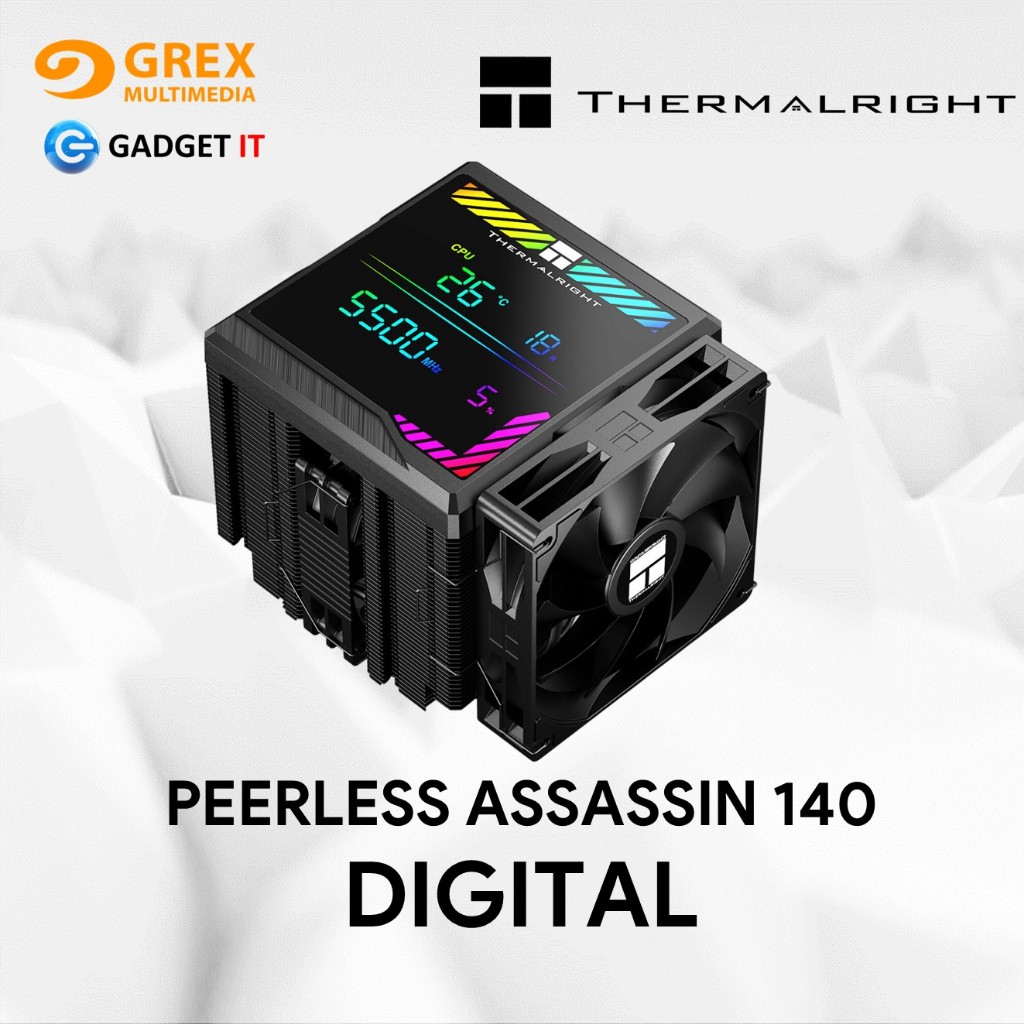 THERMALRIGHT PEERLESS ASSASSIN 140 DIGITAL DUAL TOWER CPU AIR COOLER INTEL / AMD GREX MULTIMEDIA GAD