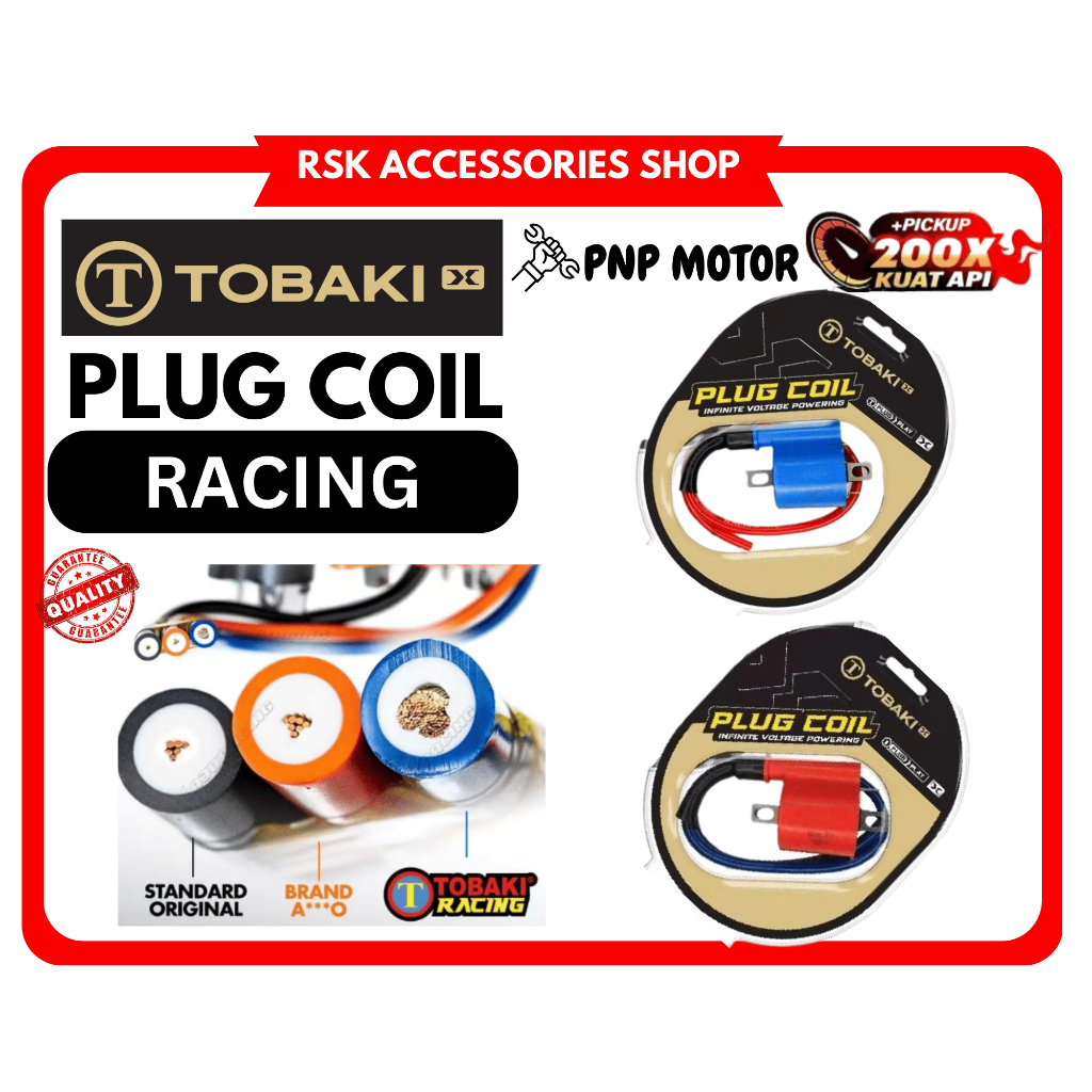 TOBAKI RACING PLUG COIL LC135 4S 5S /Y15ZR/RS150/RSX150/SRL115Fi/EX5/Wave100/VF3I/NVX155/FZ150I V1 V