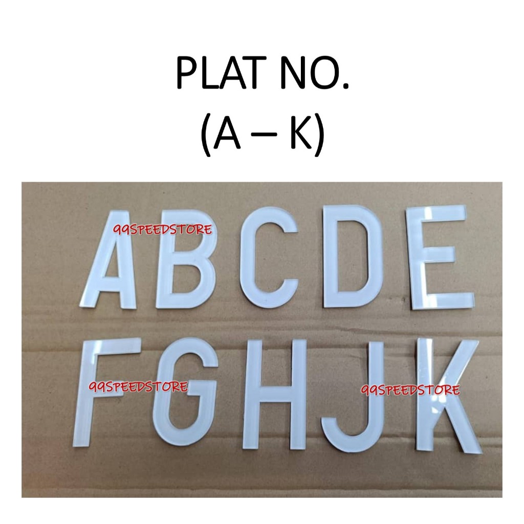 CAR PLATE NUMBER (CRYSTAL 3D) (AK)