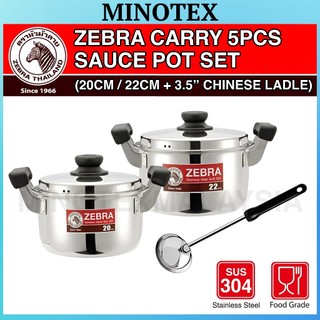 Zebra Carry Sauce Pot Set 5pcs – Stainless Steel SUS304 | Zebra Sauce Pot, Durable & Food Grade