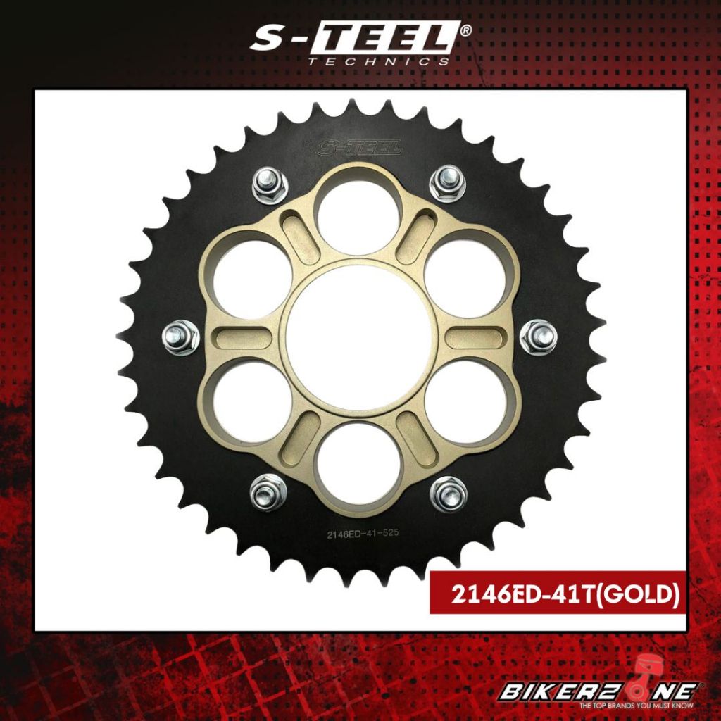 S-TEEL สเตอร์หลังรถจักรยานยนต์สําหรับ DUCATI PANIGALE V4 S / PANIGALE R (2146ED-41TGOLD)