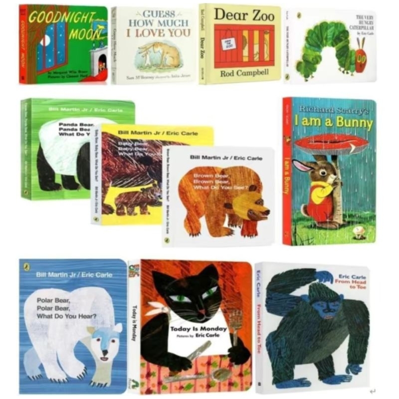 (11 เล่ม) Eric Carle Board Book หนังสือนิทานการเรียนรู้ในช่วงต้น