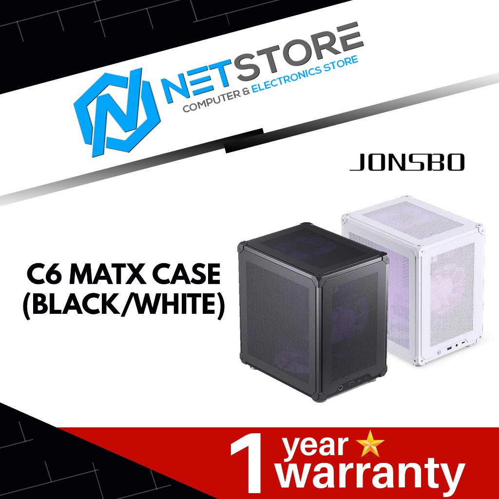 JONSBO C6 MATX CASE สีดํา/ขาว