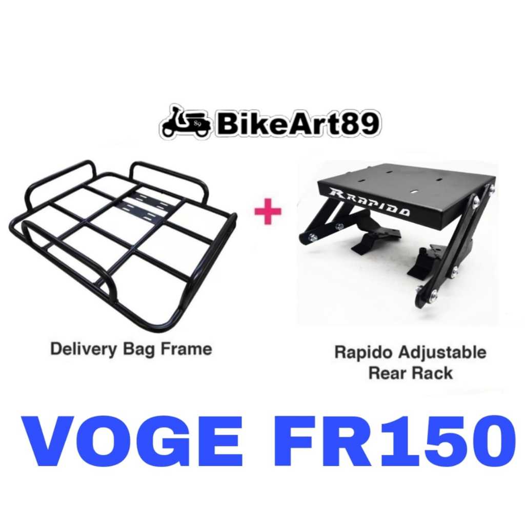 RAPIDO Monorack Voge FR150 Foodpanda Grabfood Shopee กระเป๋าส่งอาหารกรอบ Tapak อุปกรณ์เสริมมอเตอร์ S