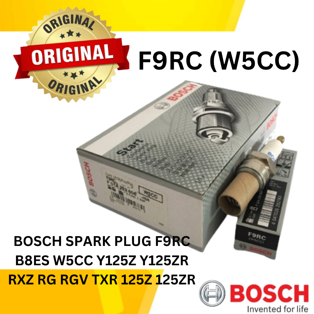 BOSCH SPARK PLUG F9RC B8ES W5CC Y125Z Y125ZR RXZ RG RGV TXR 125Z 125ZR