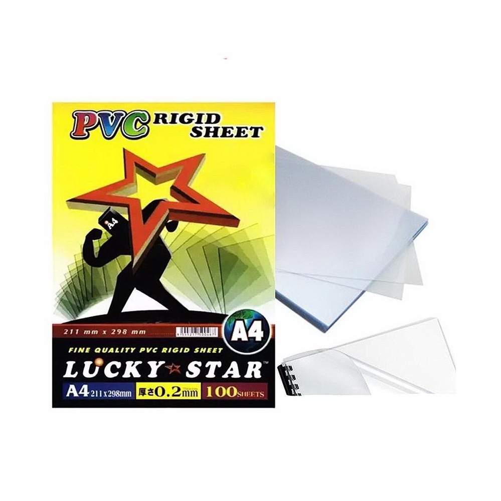 A4 ฝาครอบ PVC RIGID SHEET REPORT COVER 100S (0.020MM) ฝาครอบ BIDING