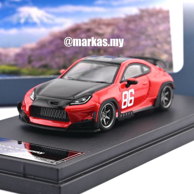 MINI STATION X FUJI 1/64 ZENKI TOYOTA 86 GT MF GHOST BLACK FRONT HOOD