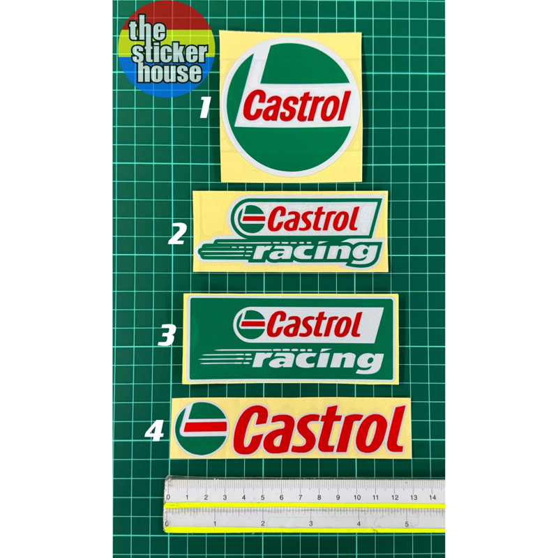 สติ๊กเกอร์โลโก้ CASTROL / CASTROL RACING STICKER CUTTING OVERLAPPING REFLECTIVE