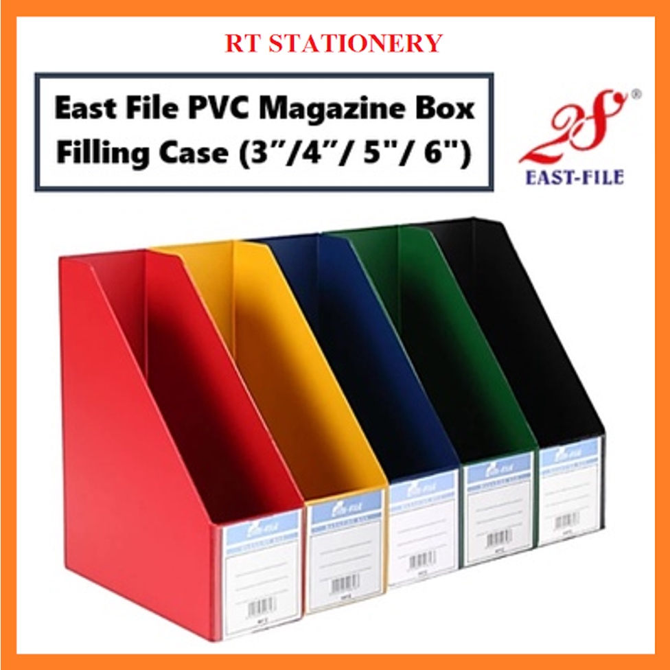 East File PVC Magazine Box 3" / 4" / 5" / 6" 412