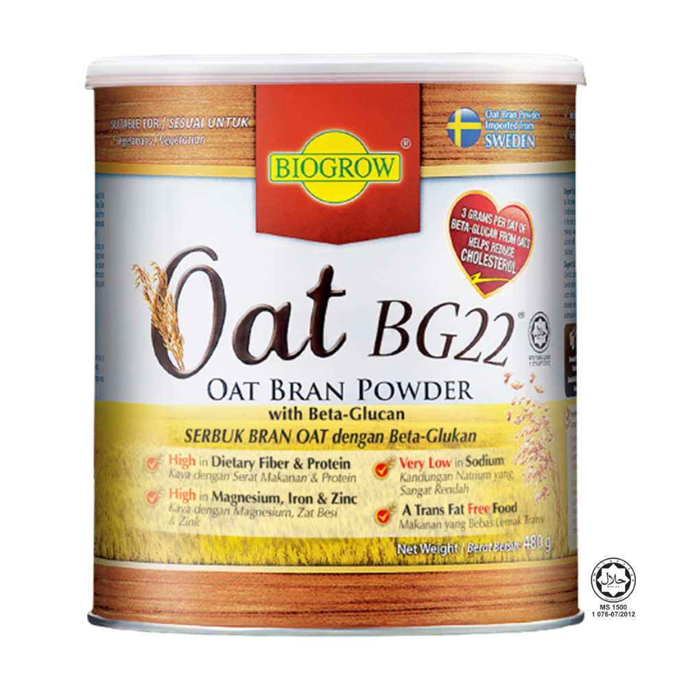 Biogrow Oat Bran Powder Oat BG22 (Maintaining Healthy Cholesterol & Blood Glucose Level)