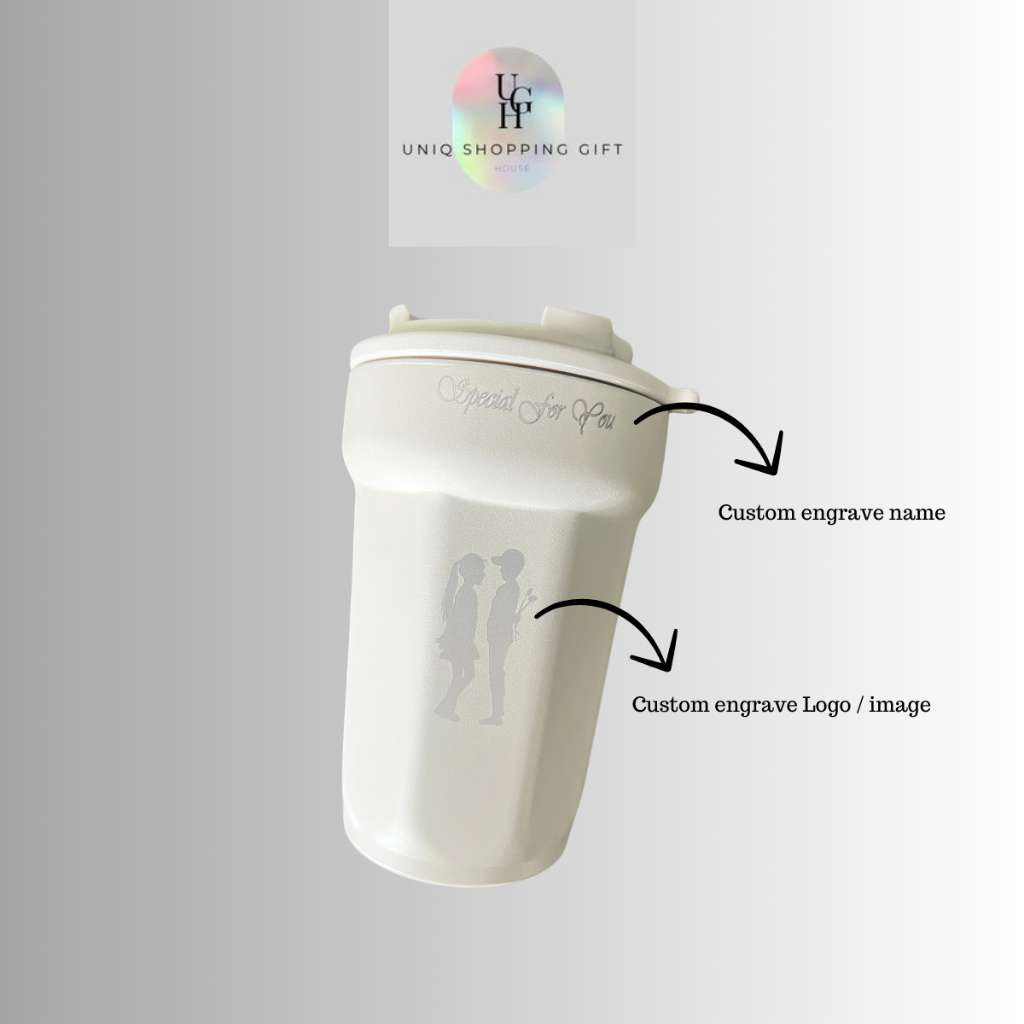 UGH Custom Engrave Name Stainless Steel Coffee Tea Cup mug สําหรับ / ชุด /Hadiah
